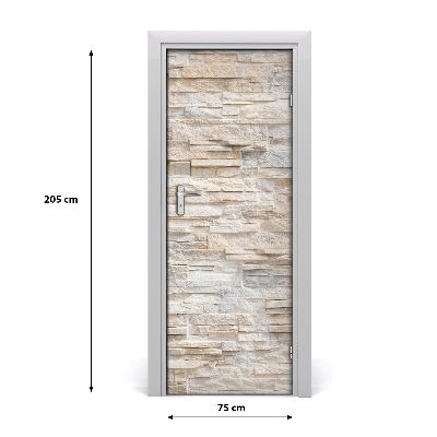 Adesivo em porta Parede de tijolos