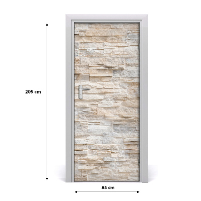 Adesivo em porta Parede de tijolos