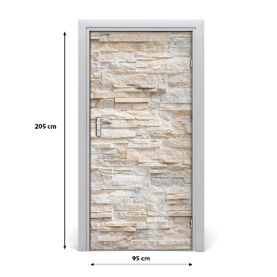 Adesivo em porta Parede de tijolos