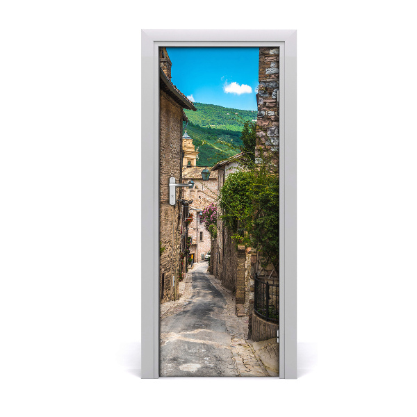 Autocolante para porta Uma rua encantadora