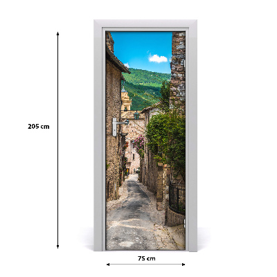 Autocolante para porta Uma rua encantadora