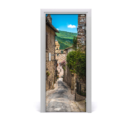 Autocolante para porta Uma rua encantadora