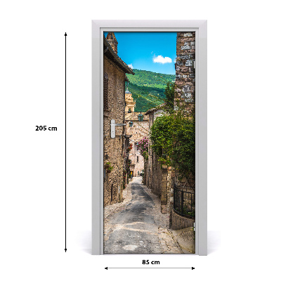 Autocolante para porta Uma rua encantadora