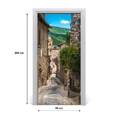 Autocolante para porta Uma rua encantadora