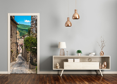 Autocolante para porta Uma rua encantadora