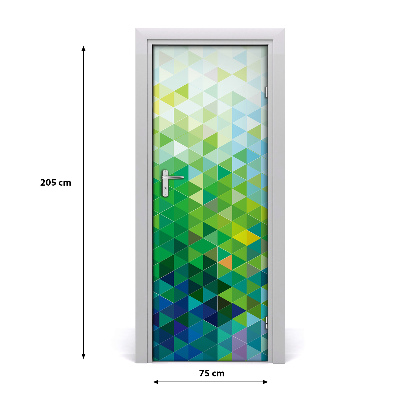 Papel de parede em porta Triângulos abstratos