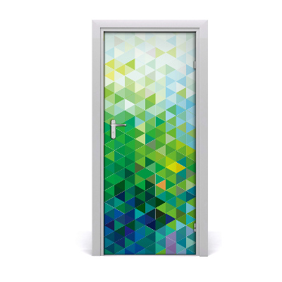 Papel de parede em porta Triângulos abstratos