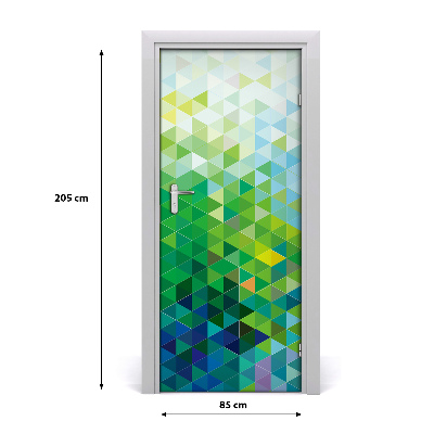 Papel de parede em porta Triângulos abstratos