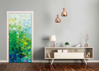 Papel de parede em porta Triângulos abstratos