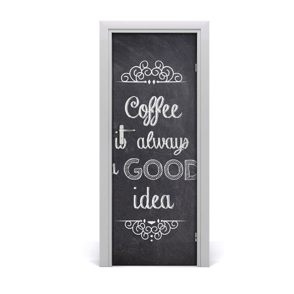 Adesivo em porta Colagem de café