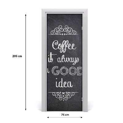 Adesivo em porta Colagem de café