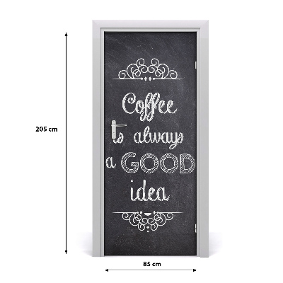 Adesivo em porta Colagem de café