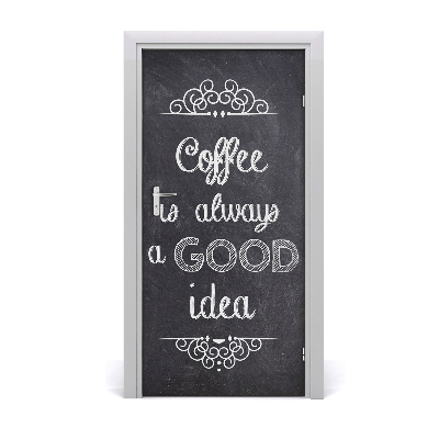 Adesivo em porta Colagem de café