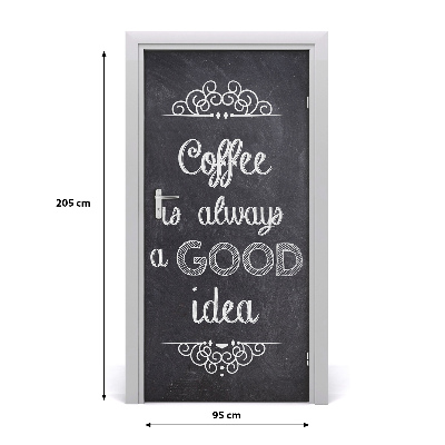 Adesivo em porta Colagem de café