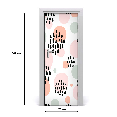 Papel de parede em porta Fundo abstrato