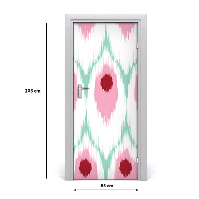 Autocolante para porta padrão de pavão doméstico