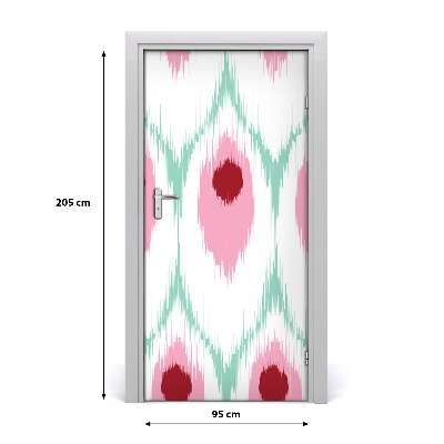 Autocolante para porta padrão de pavão doméstico