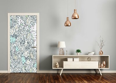 Papel de parede em porta Padrão floral