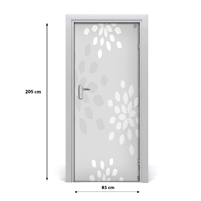Autocolante para porta Padrão floral