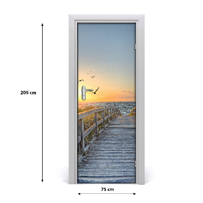 Papel de parede em porta Caminho para a praia