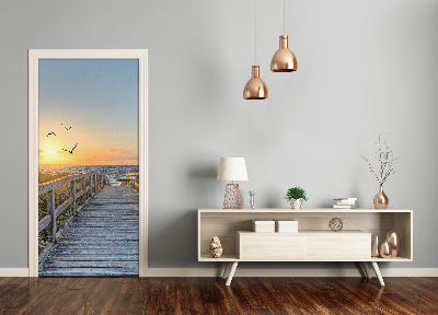 Papel de parede em porta Caminho para a praia