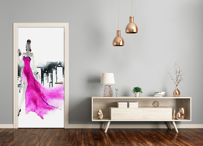 Autocolante para porta Ilustração de moda