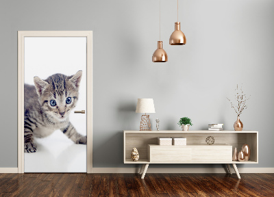 Papel de parede em porta Gatinho