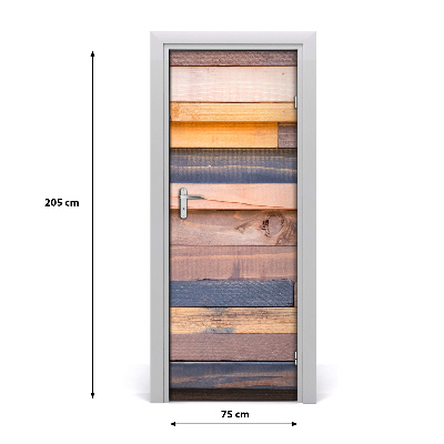Adesivo em porta Parede de madeira