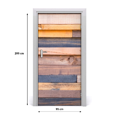 Adesivo em porta Parede de madeira