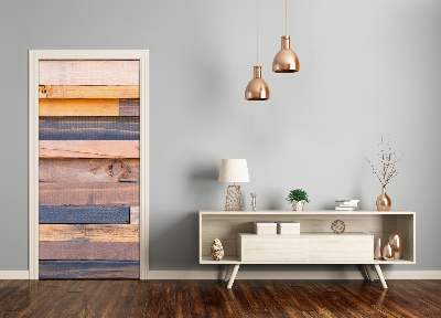 Adesivo em porta Parede de madeira