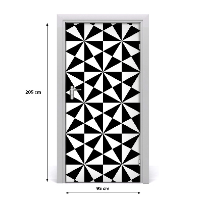 Papel de parede em porta Fundo geométrico