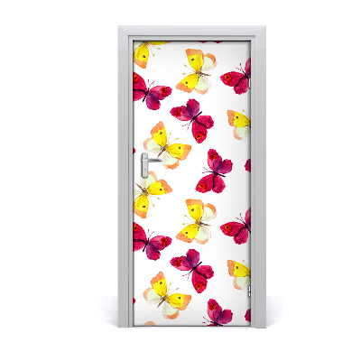 Adesivo em porta Borboletas coloridas