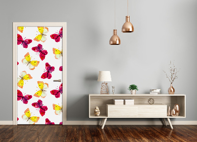 Adesivo em porta Borboletas coloridas