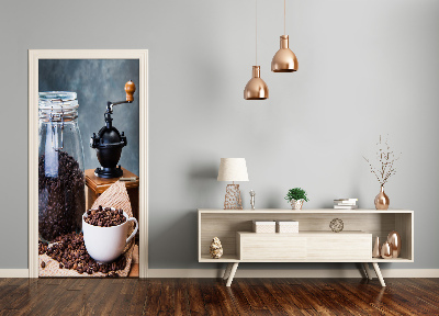 Papel de parede em porta Moedor de café