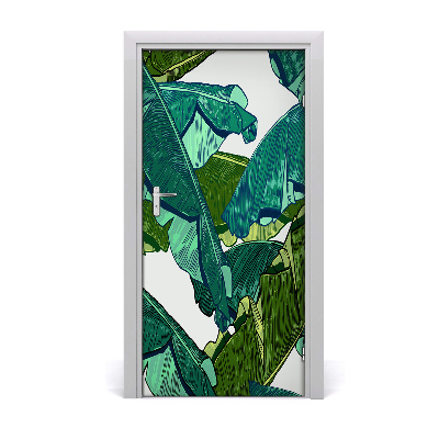 Adesivo em porta Folhas de bananeira