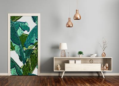 Adesivo em porta Folhas de bananeira