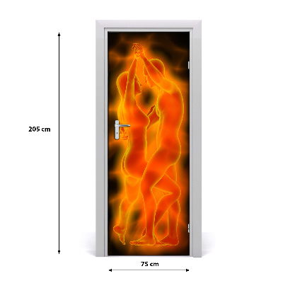Papel de parede em porta Casal dançando