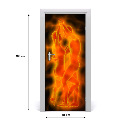 Papel de parede em porta Casal dançando