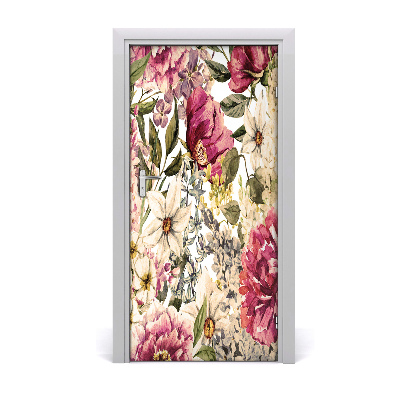 Papel de parede em porta Padrão floral