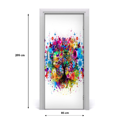 Adesivo em porta Árvore abstrata