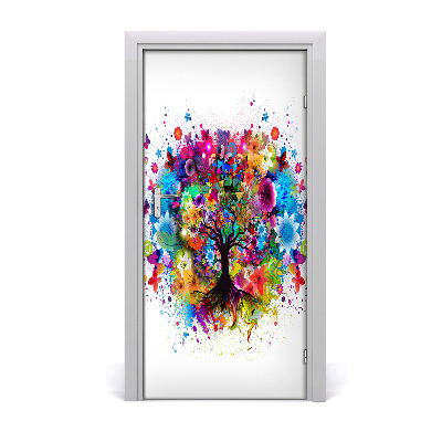 Adesivo em porta Árvore abstrata