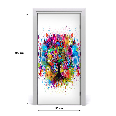 Adesivo em porta Árvore abstrata