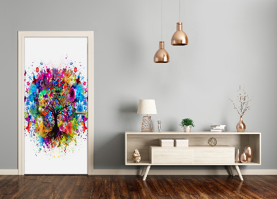 Adesivo em porta Árvore abstrata