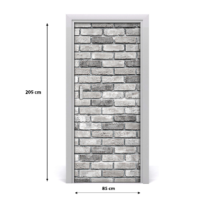 Adesivo em porta Parede de tijolos