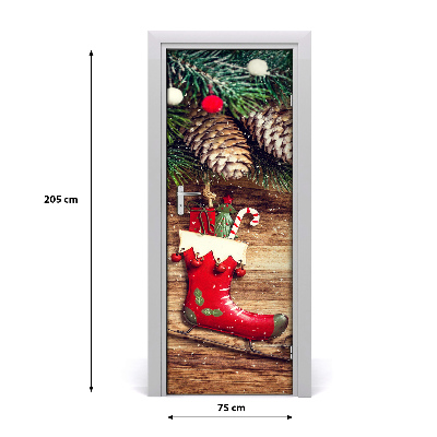 Autocolante para porta decorações de Natal