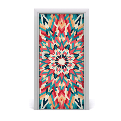 Papel de parede em porta Caleidoscópio