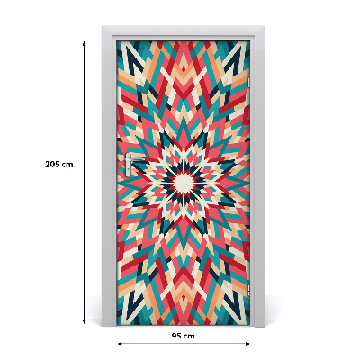 Papel de parede em porta Caleidoscópio