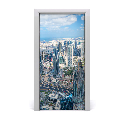 Papel de parede em porta Arranha-céus