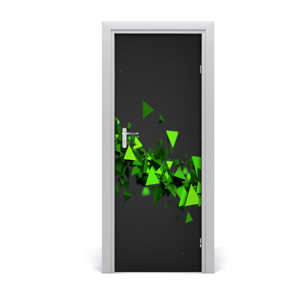 Papel de parede em porta Onda geométrica