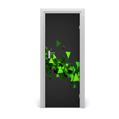 Papel de parede em porta Onda geométrica